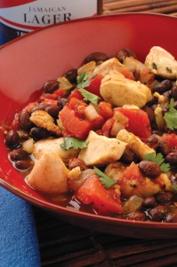 Jamaican Chicken with Black Beans Photo by Nancy Bundt