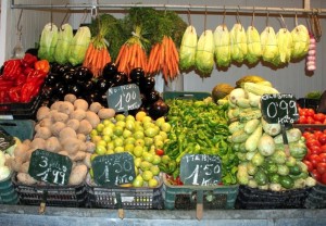 Vegetable Stand in Cadiz, Spain Vegetable Stand in Cadiz, Spain